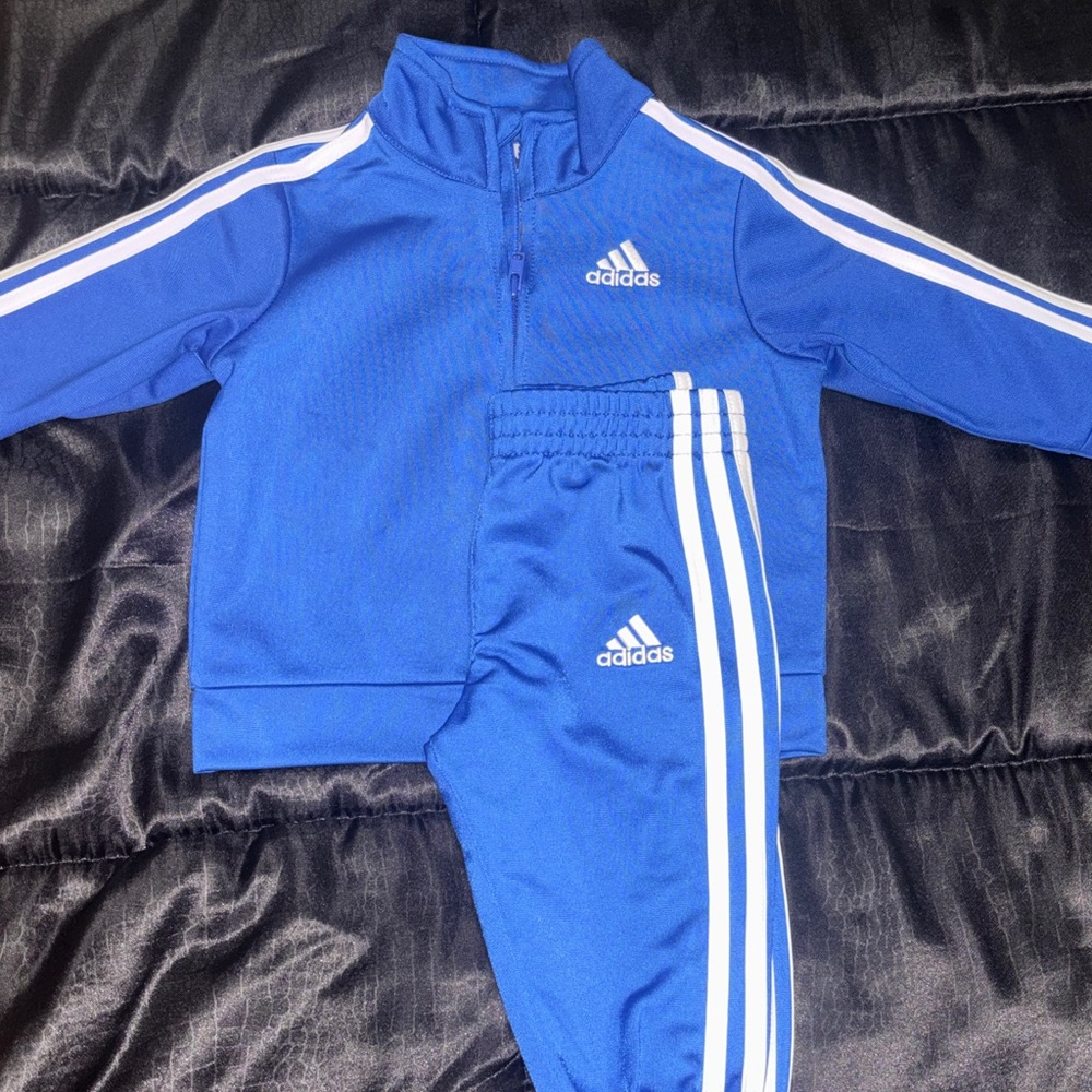 Adidas Royal Blue Tracksuit with White Accents
